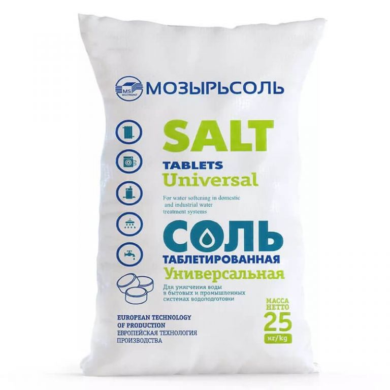 Соль таблетированная Мозырь (Беларусь, мешок 25 кг.)